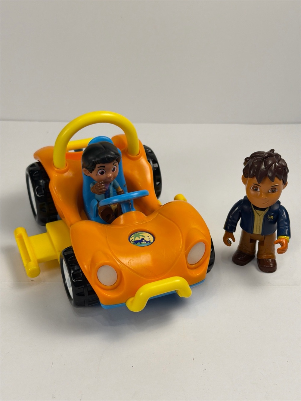Mattel Nick Jr. Go Diego Go Orange Dune Buggy Car & 2 Action Figures